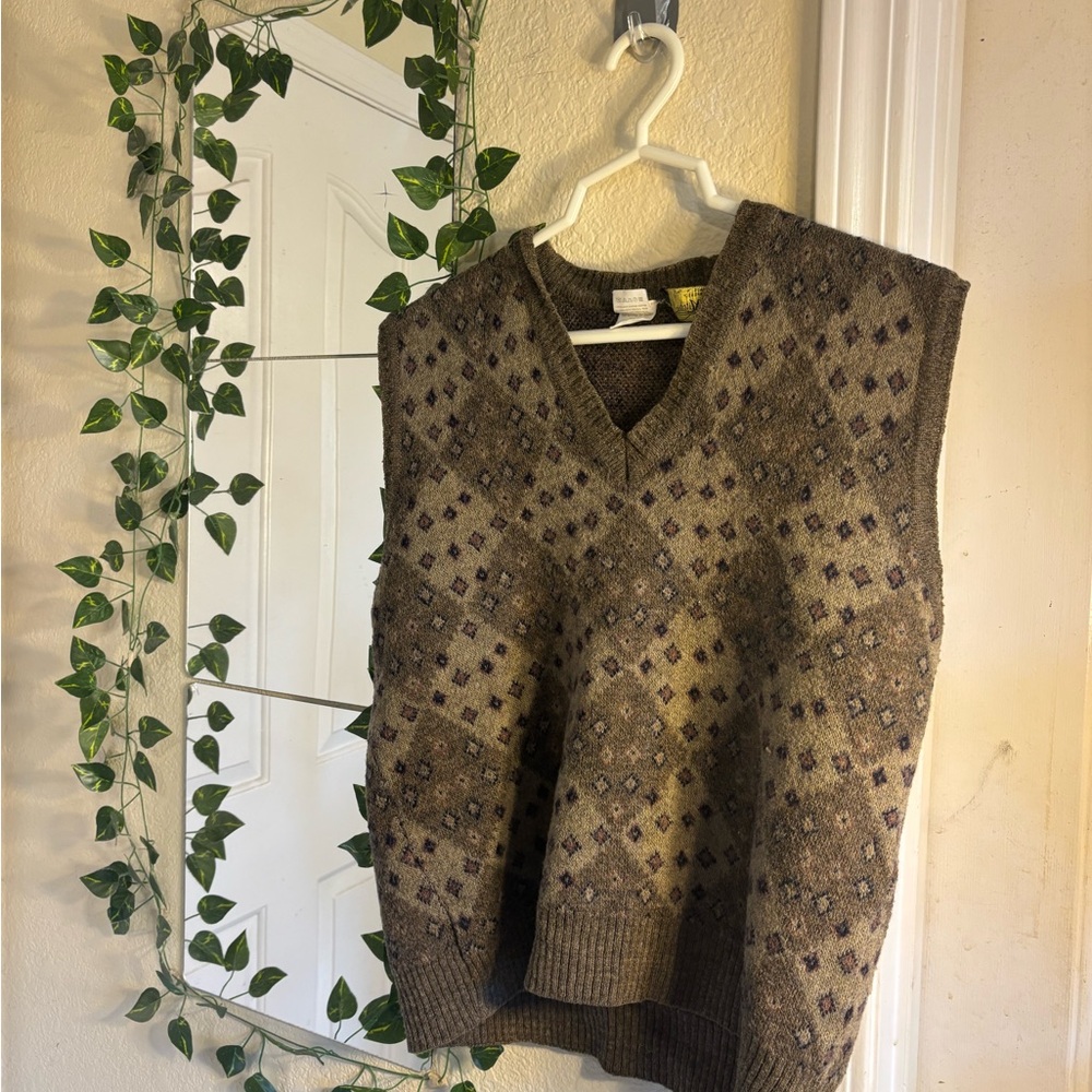 Brown and Purple Knit Vest